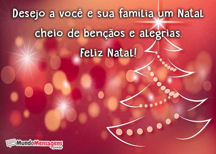 Bençãos e alegria Feliz Natal