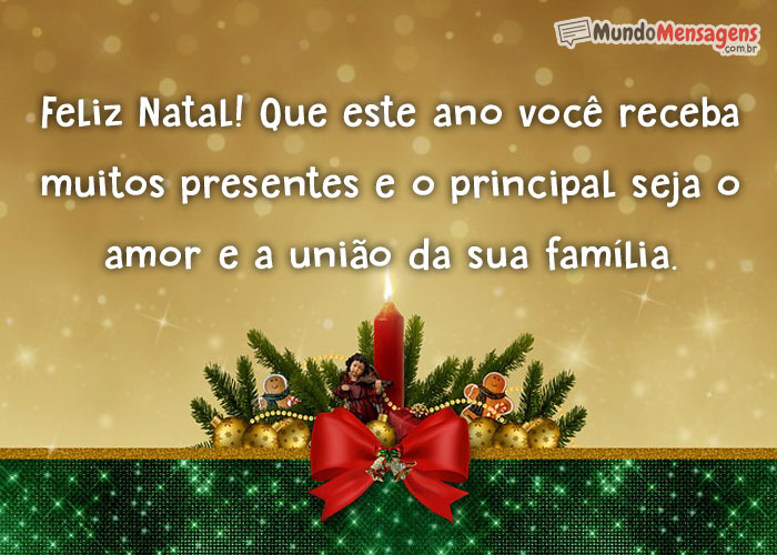 Cartão de Natal amor e união