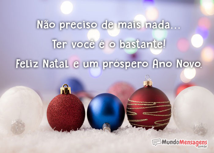 Mensagem de Natal e Ano Novo