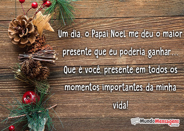 Um dia o Papai Noel me deu o maior presente