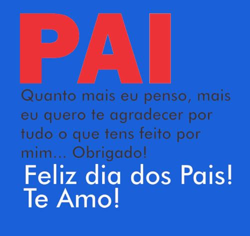 Pai quero te agradecer