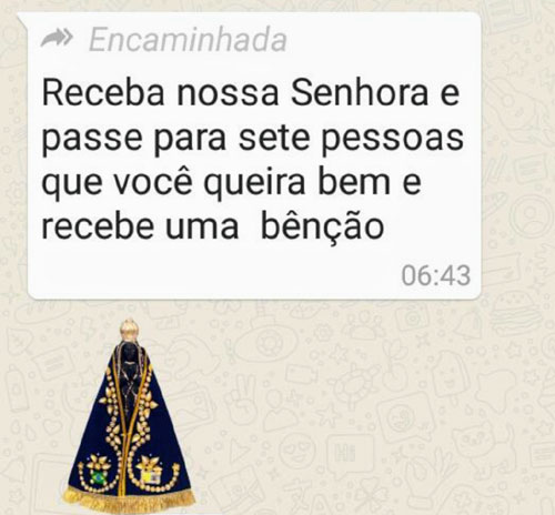 Receba Nossa Senhora WhatsApp