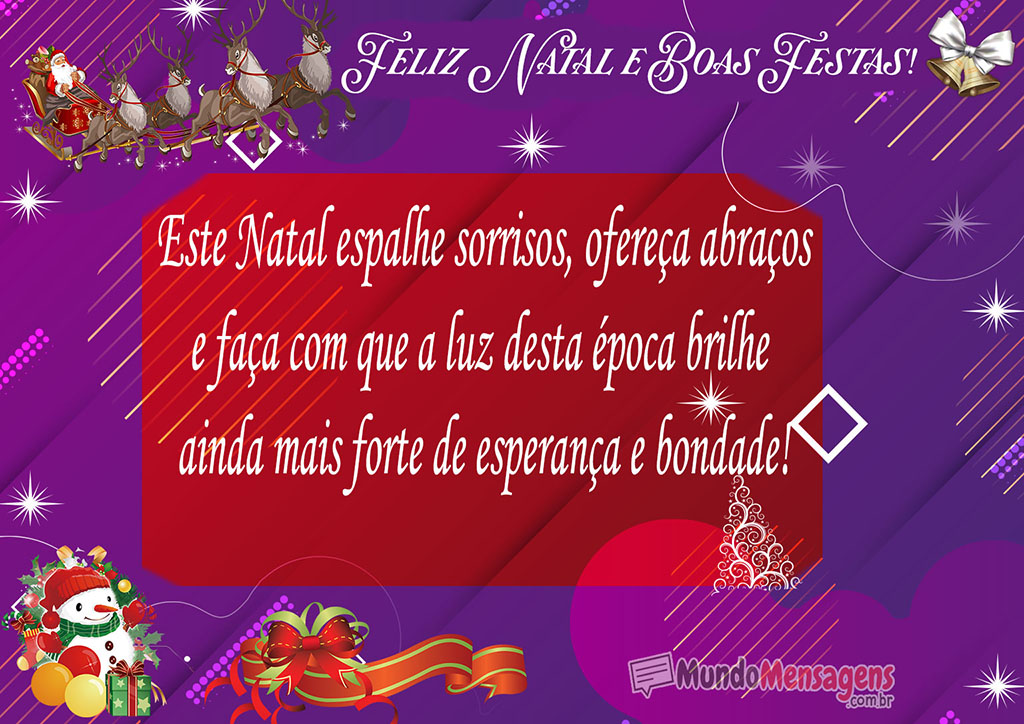 Espalhe sorrisos neste Natal