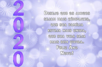 Feliz 2020 Desejo os amigos