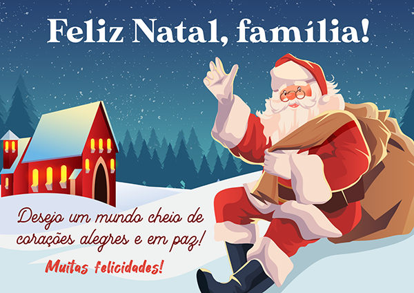 Papai Noel Desejando um Feliz Natal