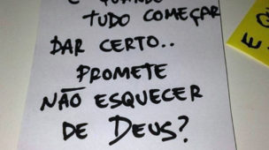 Promete não esquecer de Deus