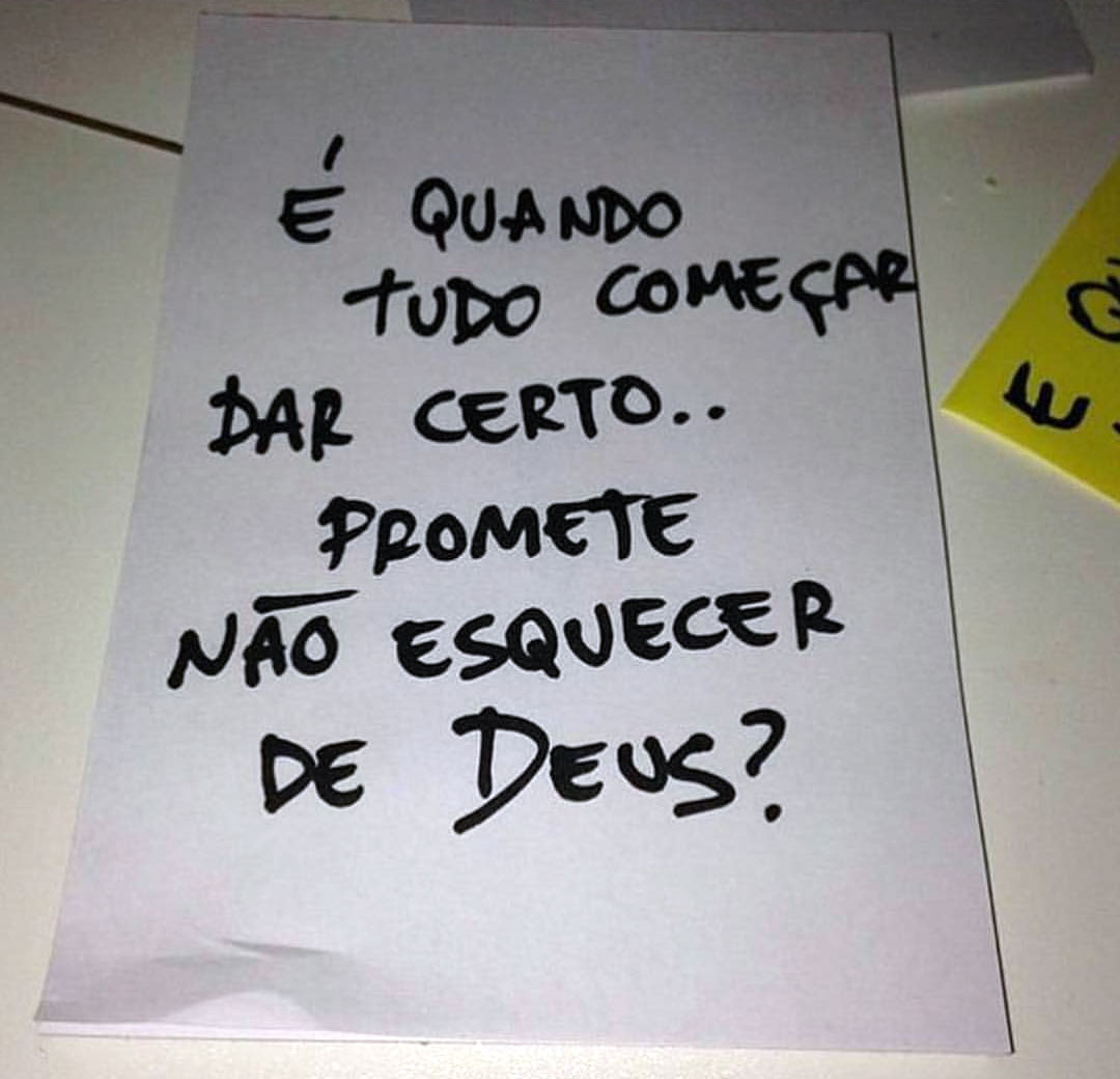 Promete não esquecer de Deus