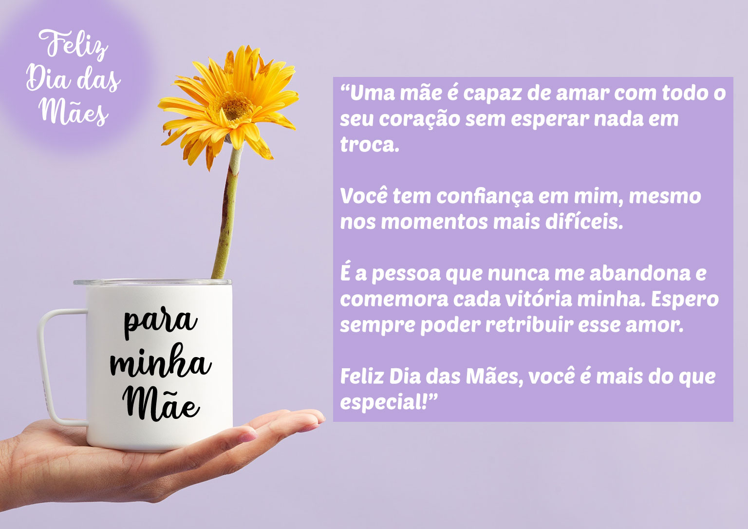 Mãe você é mais que especial