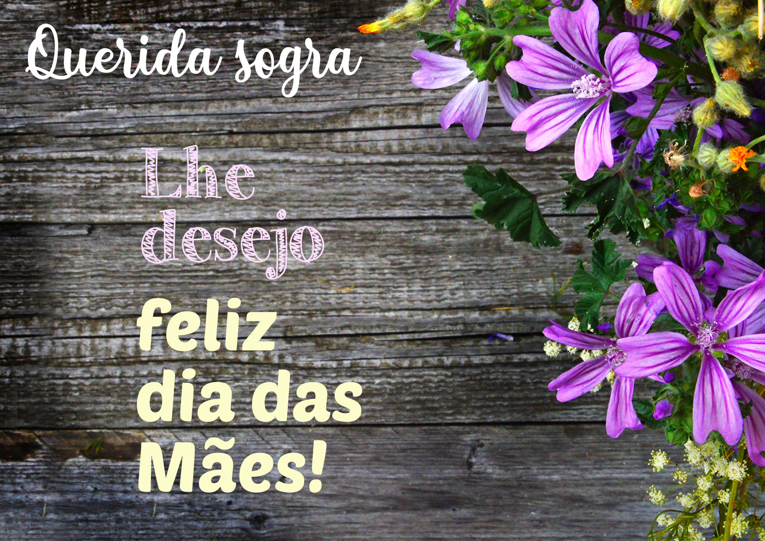 Querida sogra lhe desejo Feliz dia das Mães