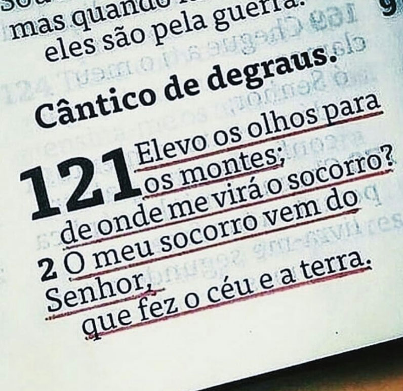 O meu socorro vem do Senhor
