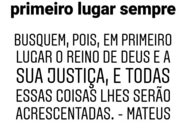 Busquemos a Deus em Primeiro Lugar