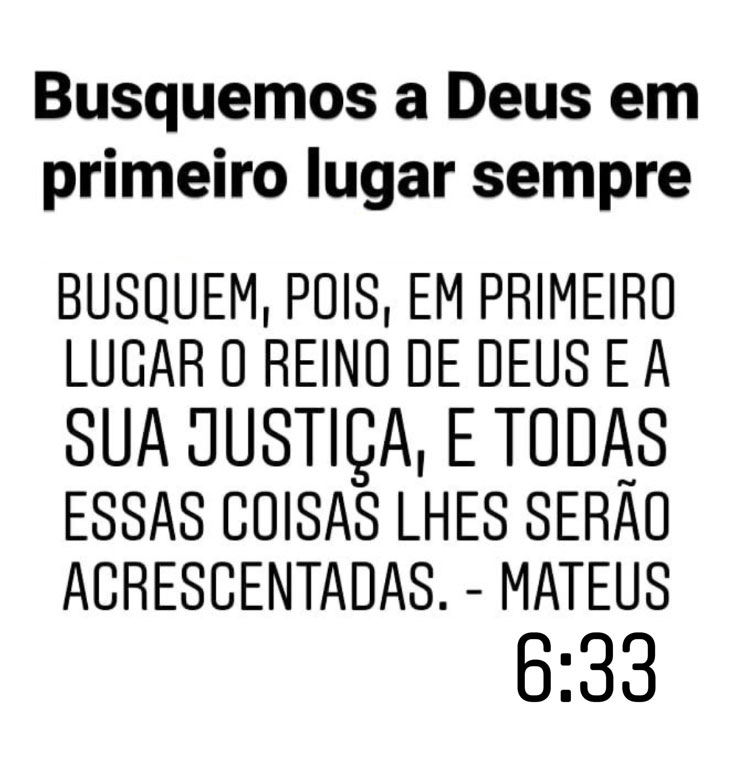 Busquemos a Deus em primeiro lugar