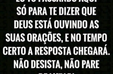 Deus está ouvindo