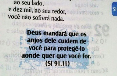 Deus mandará que os anjos dele cuidem de você