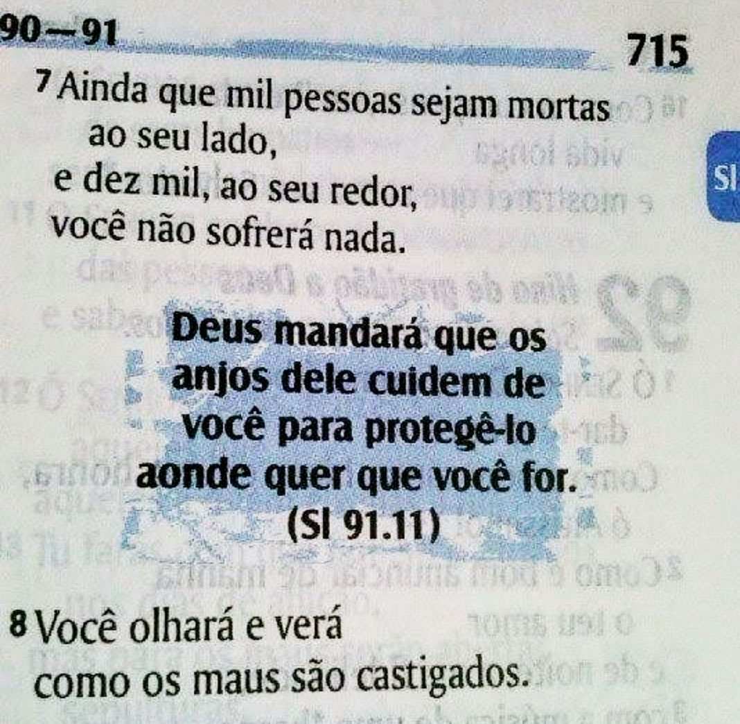 Deus mandará que os anjos dele cuidem de voc