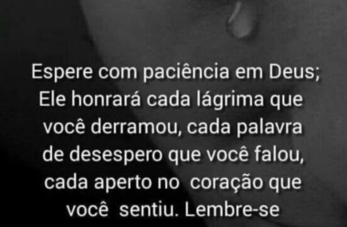 Espere com paciência em Deus