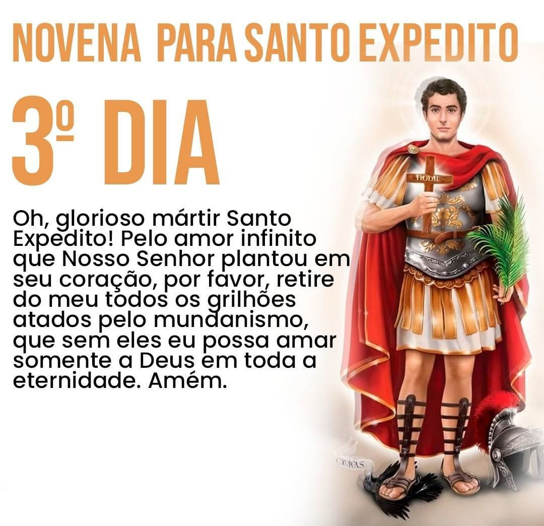 Novena para Santo Expedito Terceiro - Mundo Mensagens Novena para Santo Expedito Terceiro - Mundo Mensagens