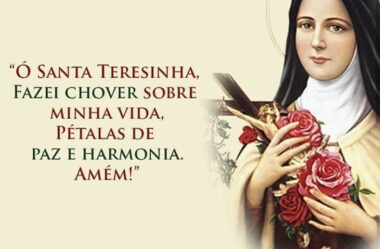 Santa Teresinha fazei chover sobre minha vida