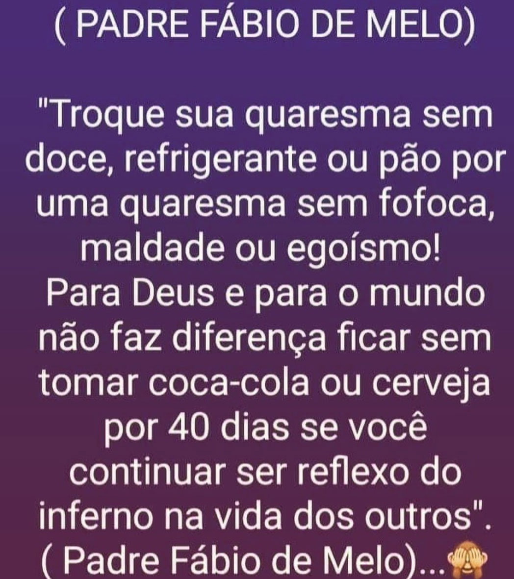 Troque sua Quaresma sem doce.