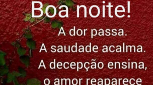 A Saudade Acalma.