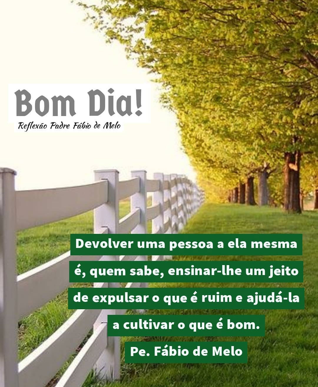 Bom Dia Pe Fábio de Melo.