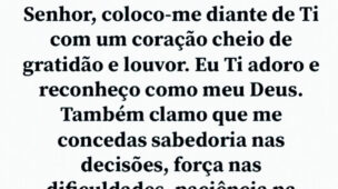 Oração da Manhã Gratidão e Louvor.