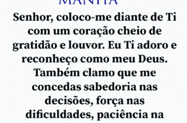 Oração da Manhã Gratidão e Louvor