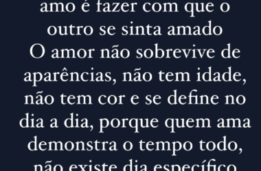 O Amor não sobrevive de Aparências