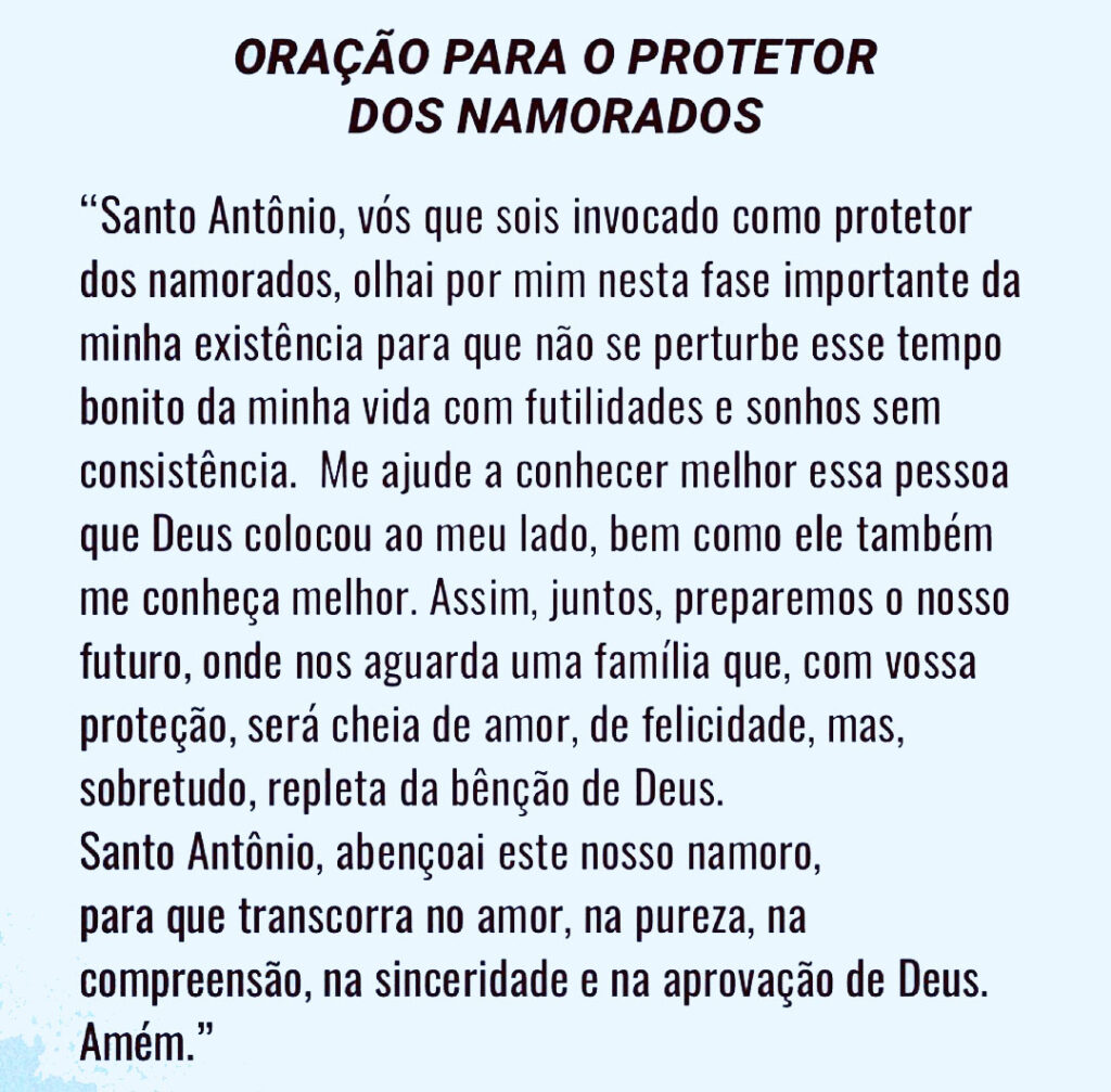 Oração para o protetor dos Namorados - Mundo Mensagens