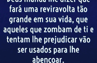 Vão ser usados para lhe Abençoar