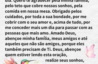 Amado Deus Obrigado por este Maravilhoso Dia