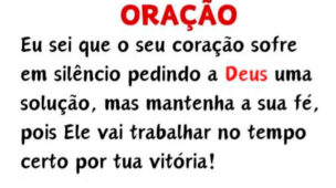 Eu sei que o seu coração sofre em silêncio