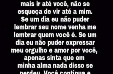 Filho no dia em que eu não puder