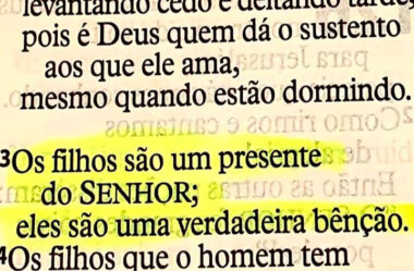 Filhos são um presente do Senhor