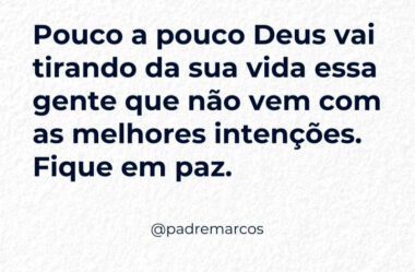 Gente que não vem com as melhores intenções