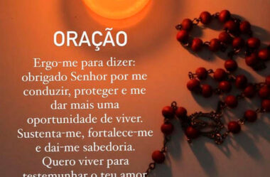 Obrigado Senhor por me conduzir