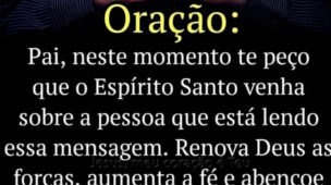 Peço que o Espírito Santo venha