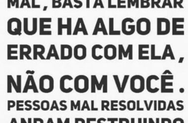 Se alguém te tratar mal