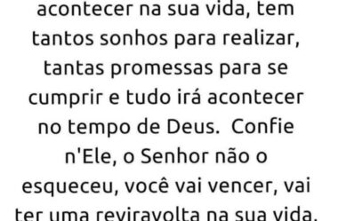 Tem tanta coisa boa para acontecer na sua vida