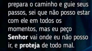 Deus cuida do meu filho