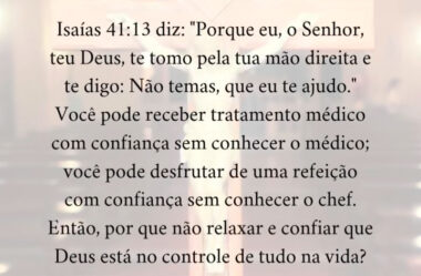 Ler em silêncio com fé Isaías 41:13