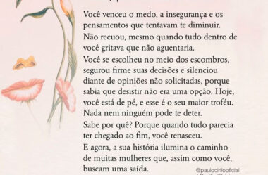 Mulher que história linda é a sua