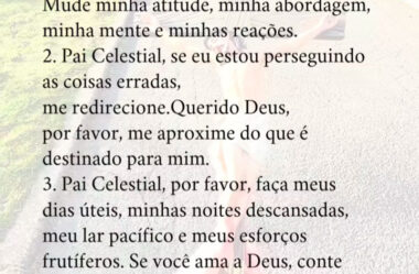 Oração de entrega e direção de Deus