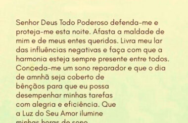 Oração para Dormir em Paz