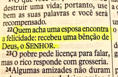 Quem acha uma esposa encontra a felicidade