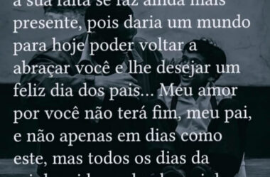 Meu pai este é o dia em que a sua falta se faz