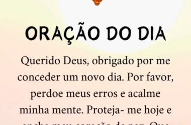 Obrigado por me conceder um novo dia