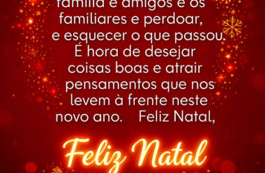 É hora de desejar coisas boas