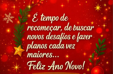 É tempo de recomeçar Feliz Ano Novo