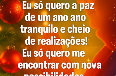 Eu só quero a paz de um Ano Novo